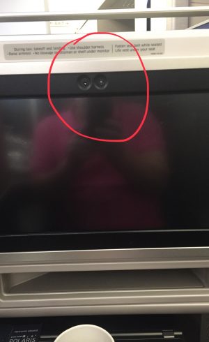 United Airlines Taipei cameras in buss. class???